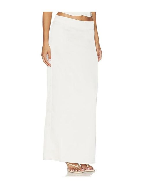 Lioness White Front Row Maxi Skirt