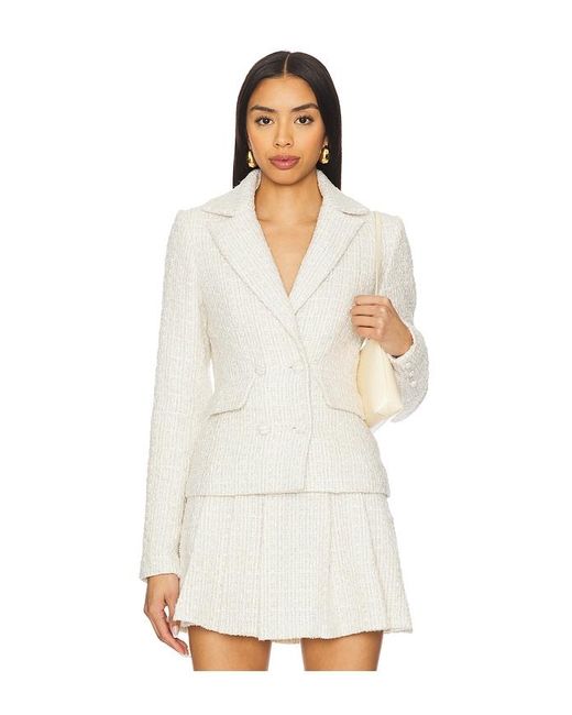 MORE TO COME White Ashtyn Tweed Blazer
