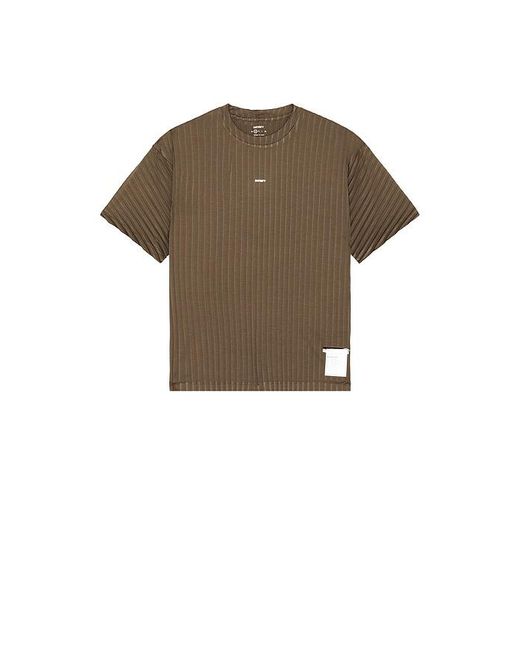 Satisfy Brown Auralite Pleated T-Shirt for men