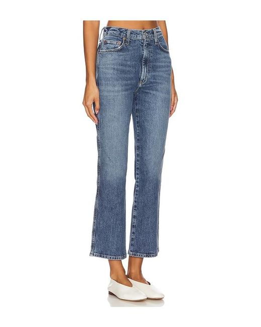 Agolde Blue Pinch Waist High Rise Kick Flare Jeans