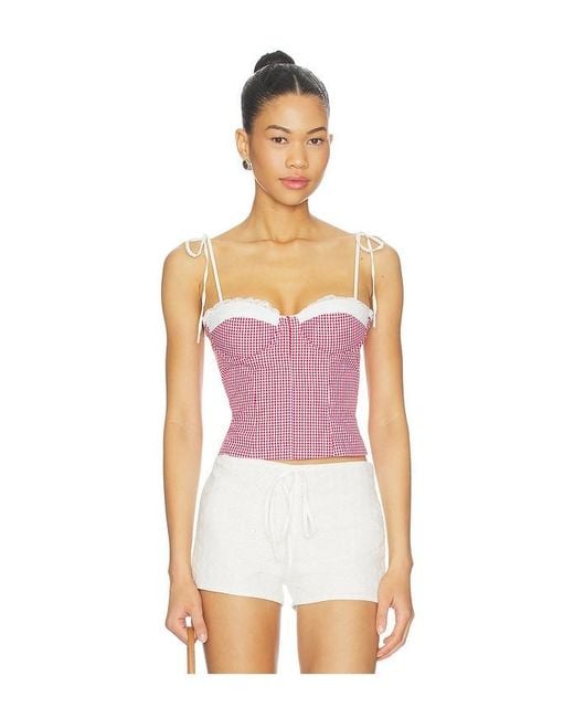 MORE TO COME White Roslyn Top