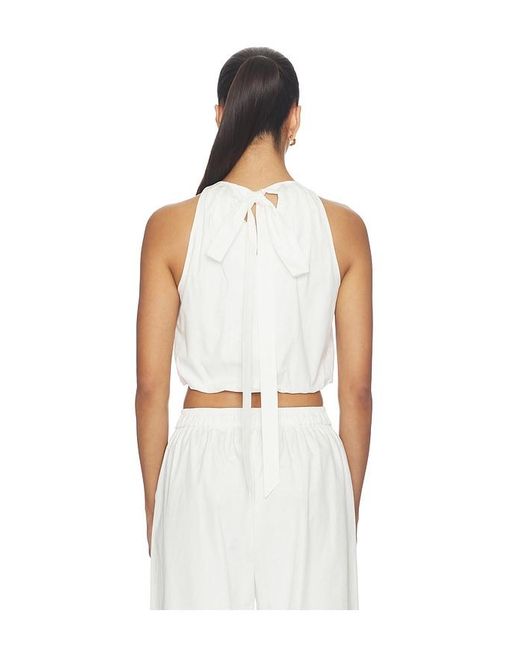 AEXAE White Cotton Halter Top