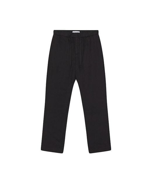 Frescobol Carioca Black Oscar Linen Chino Pant for men