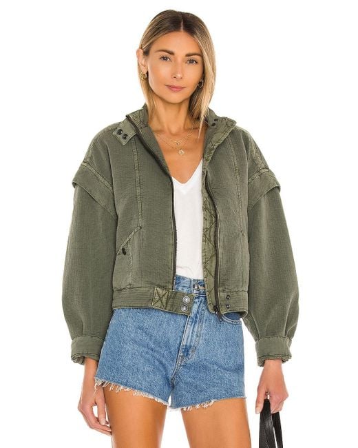 Free People Green Florence Bomber