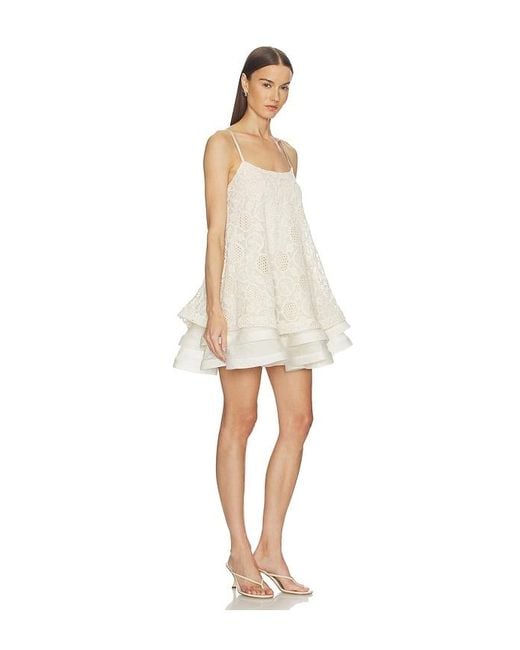 Elliatt Natural Vessia Shift Mini Dress