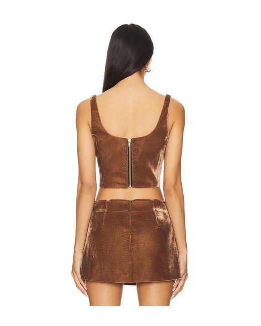 Leslie Amon Brown X Revolve Desert Top