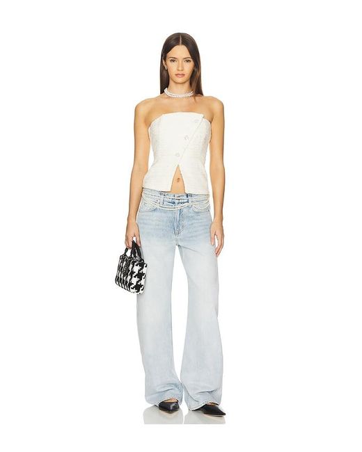 Astr White Moina Top