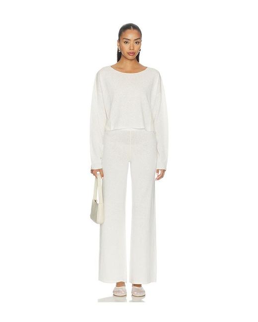 ÉTERNE White Low Waist Flare Pant