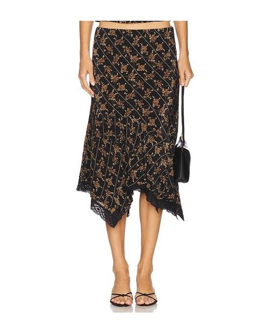 Free People Black Bali Sweet Escape Skirt