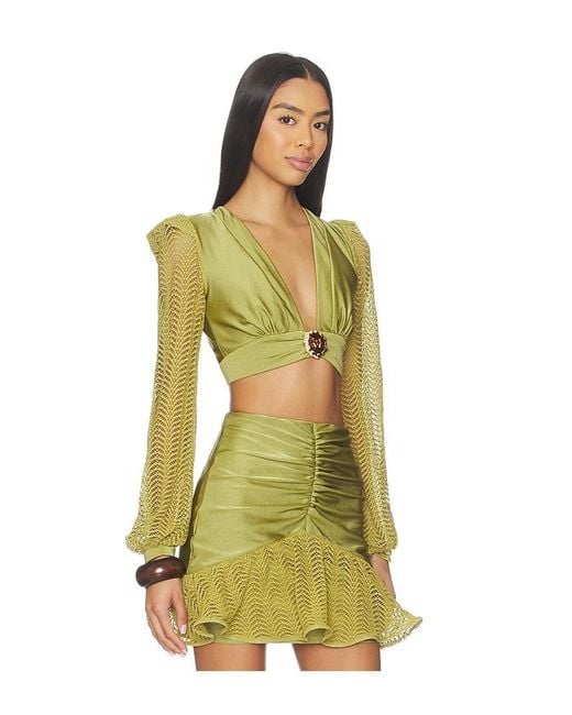 PATBO Yellow Wave Top