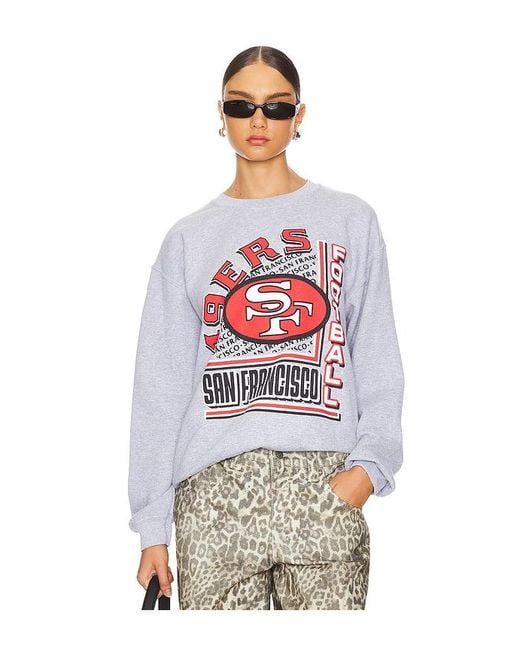 Junk Food White 49Ers Backfield Crewneck