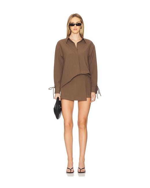 Line & Dot Brown Koa Shirt
