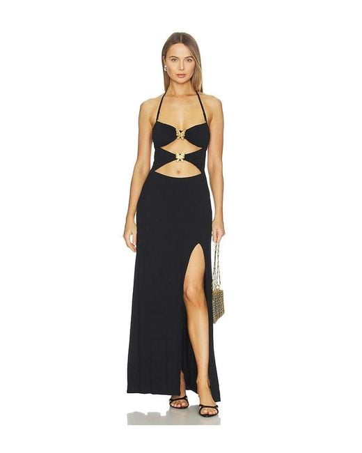 Luli Fama Blue X Revolve Cut Out Bandeau Long Dress