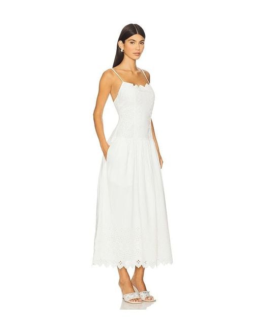 Tularosa White Ava Midi Dress