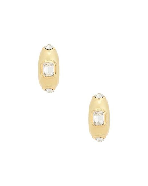 petit moments Metallic Gardenia Hoop Earrings