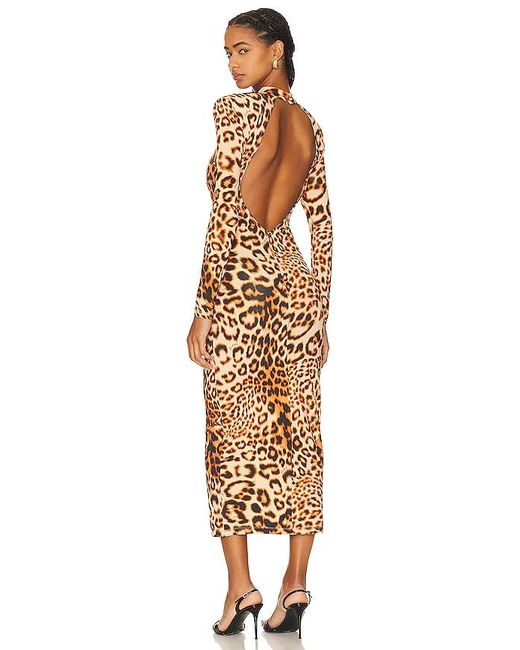 ROTATE BIRGER CHRISTENSEN Multicolor Cheetah Long Dress