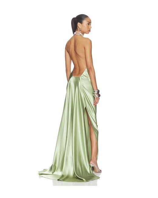 Bronx and Banco White Amara Backless Gown