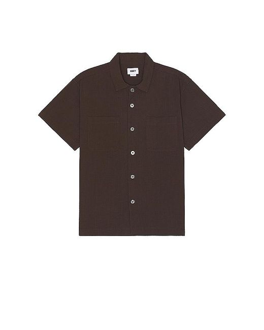 Obey Brown Sunrise Shirt for men