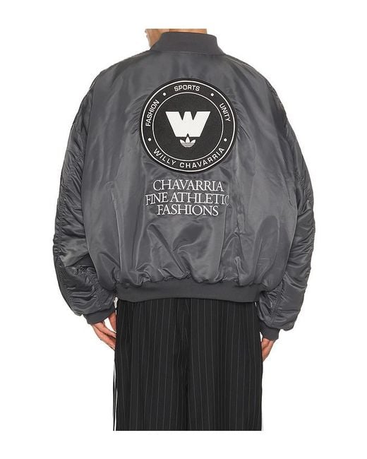 Adidas Originals Gray X Willy Chavarria Bomber Jacket for men