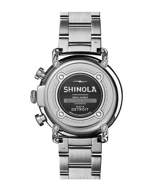 Shinola Black Runwell 2 Eye Chrono 41Mm Watch Bracelet for men