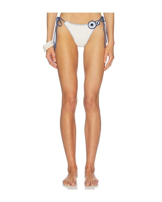 Leslie Amon White Karma Bikini Bottom
