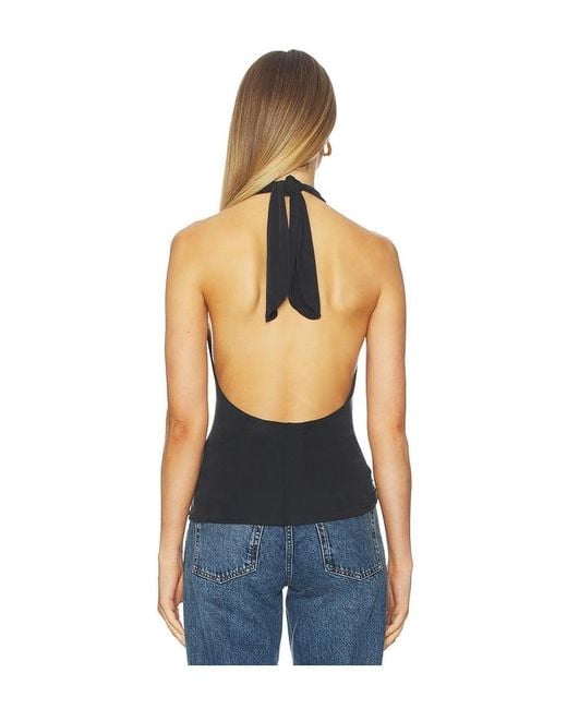 Peachy Den Blue Amelia Halter Top