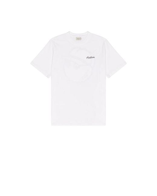 Malbon White Bermuda Baldwin Tee for men