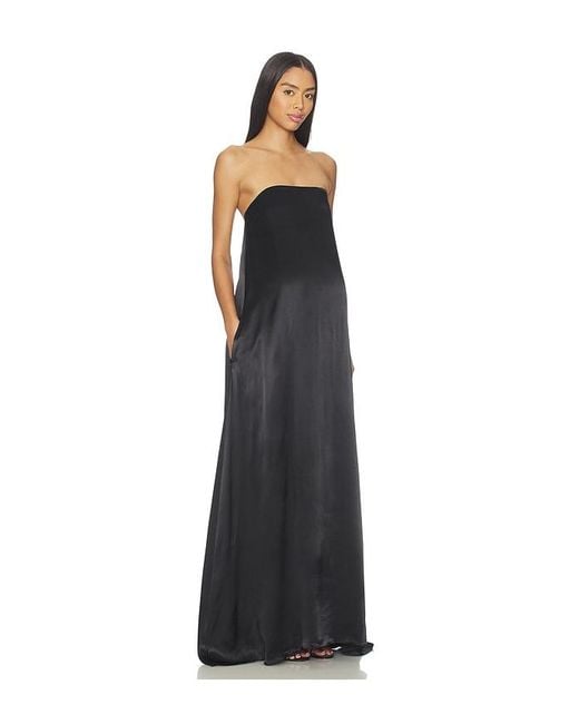BUMPSUIT Blue Brushed Satin Gown