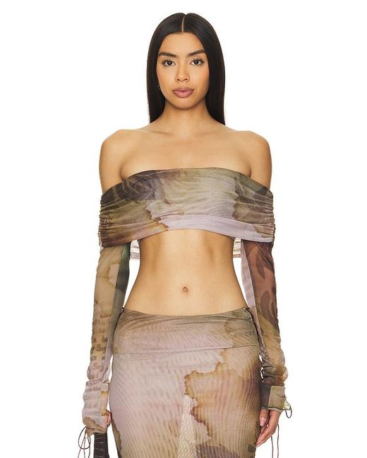 Jaded London Lace Up Fold Over Top | Lyst