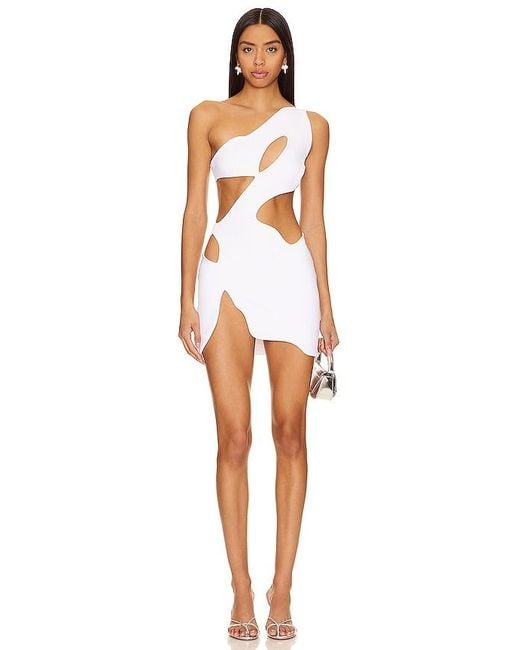 MOTHER OF ALL White Swan Mini Dress