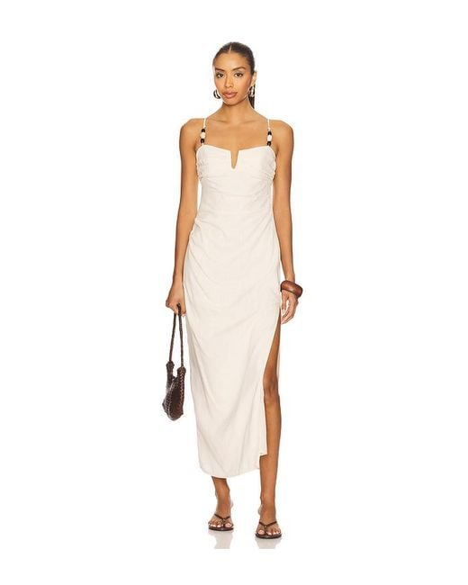 Vestido Midi Marianna En Color Crema Talla (También En M, S, Xl, Xs) Seven Wonders de color White