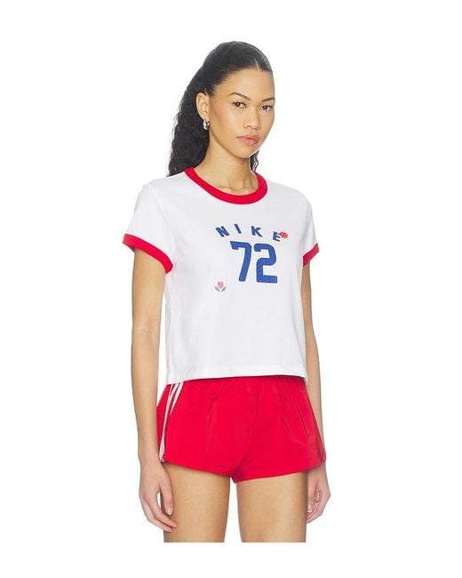 Nike Red Nsw Ringer Crew Tee