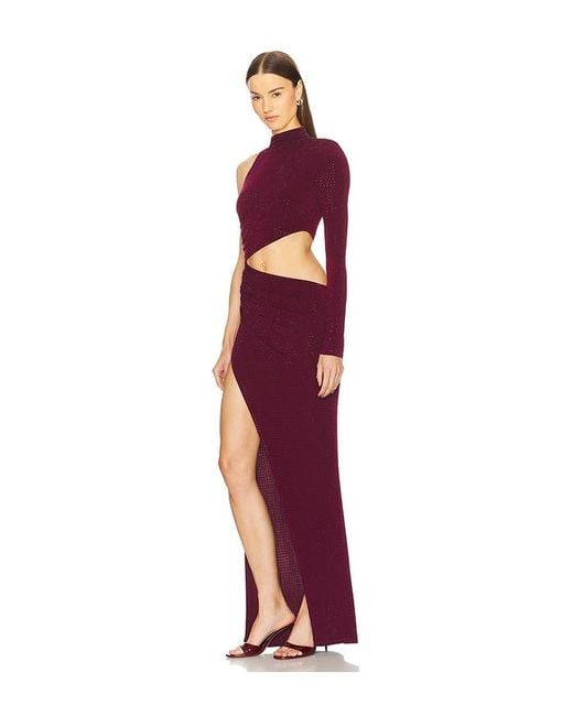 Michael Costello Red X Revolve Toscana Rhinestone Maxi Dress
