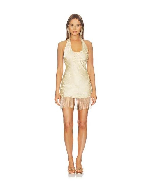 Stone Cold Fox Natural X Revolve Kovi Beaded Mini Dress