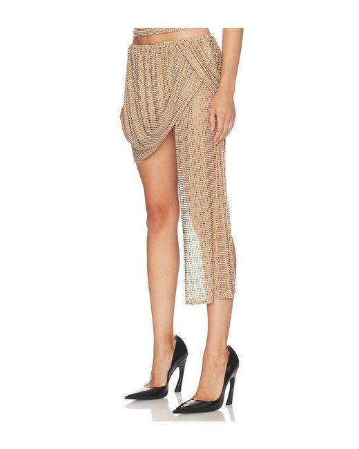 HAELO Natural Rhinestone Loop Skirt