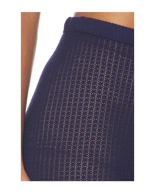 MAJORELLE Blue Lucassia Textured Knit Pant
