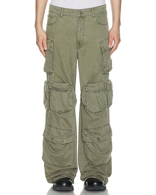 Jaded London Green Voltage Colossus Cargo Pants for men