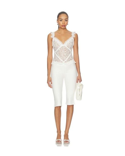 Lovers + Friends White Daphne Top