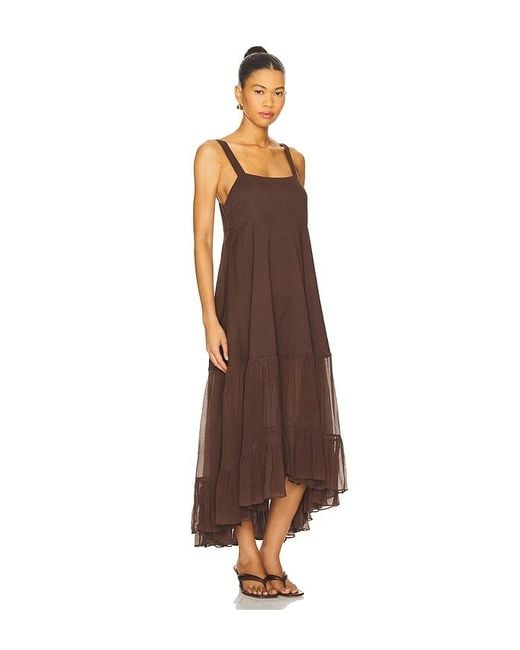 【即日発送】The toe Bellevue Dress (brown S) Azeeza Bellevue Midi Dress in Brown | Lyst