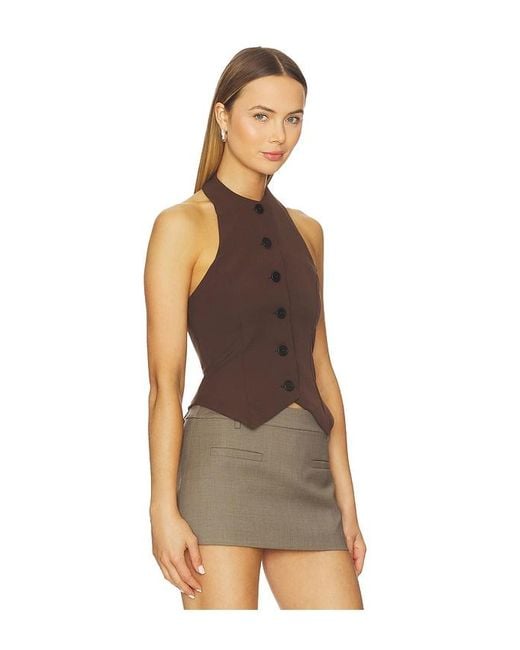 ALL THE WAYS Brown Gia Halter Top