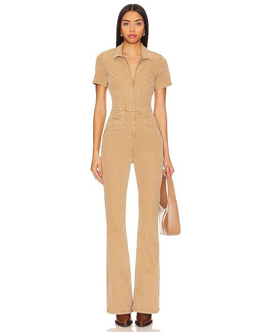 Free People Natural X We The Free Jayde Flare Jumpsuit