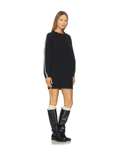Rag & Bone Black Ingrid Crew Neck Mini Dress