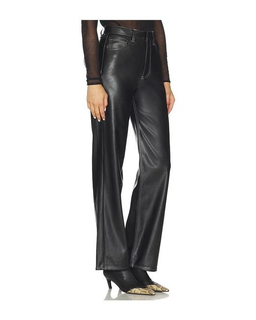 Rag & Bone Black Shea Faux Leather Straight Pant