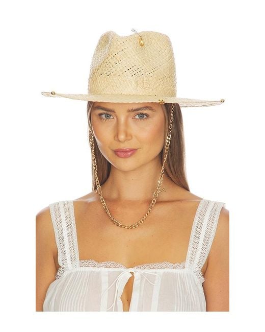 Ruslan Baginskiy White Chain Strap Fedora Hat