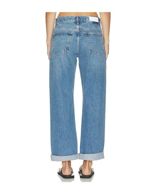 Re/done Blue Beau Jean Cuffed Boyfriend Jeans
