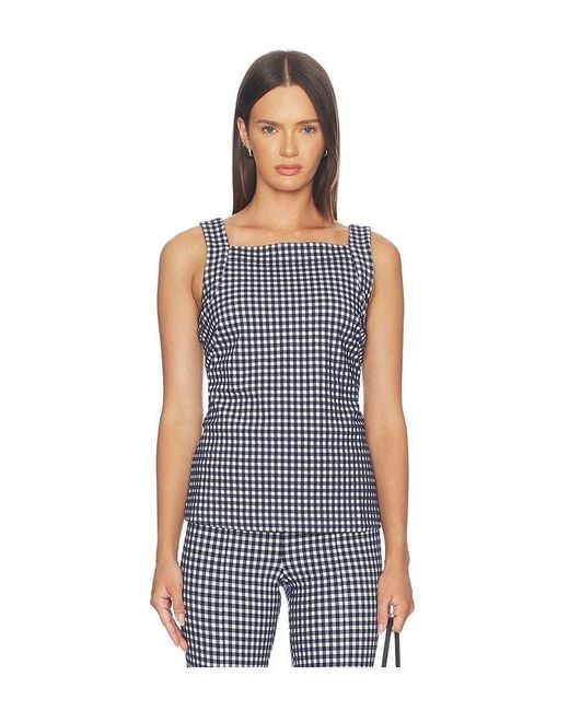 Spanx Blue Ponte High Neck Tank Top