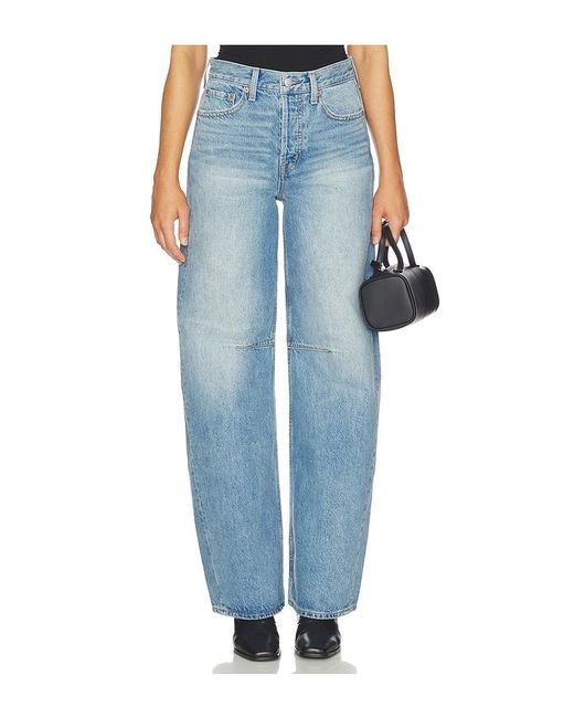 Pistola Blue Sydney High Rise Bowed Wide Jeans
