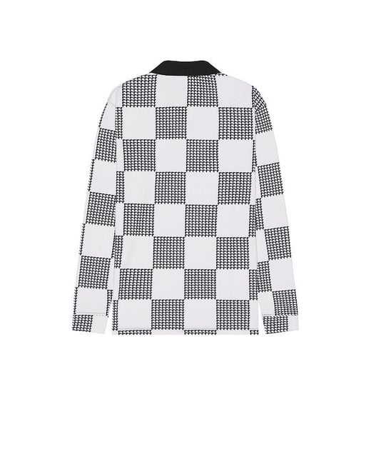 Devereux Golf Multicolor Back 9 Checker Long Sleeve Polo for men