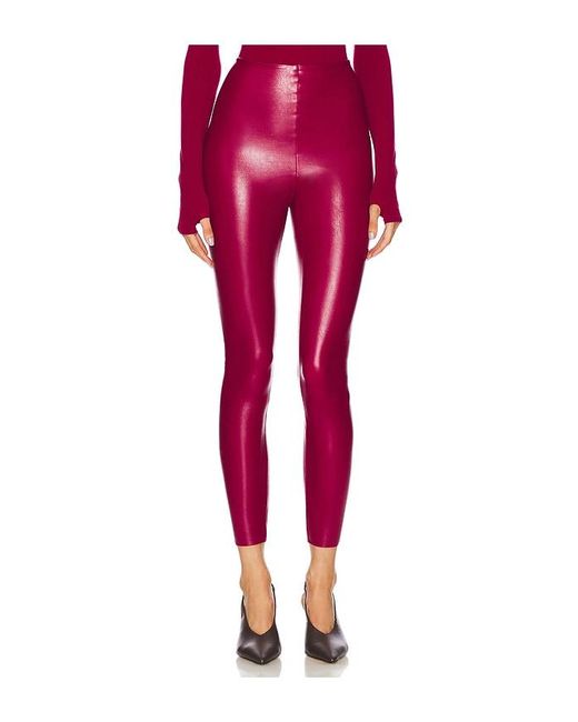 Commando Red Leggings Aus Lederimitat