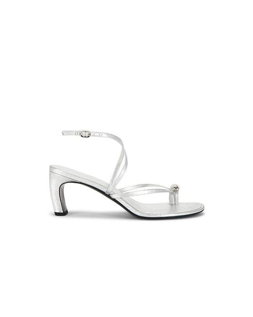 Tory Burch White Pierced Strappy Heel Sandal